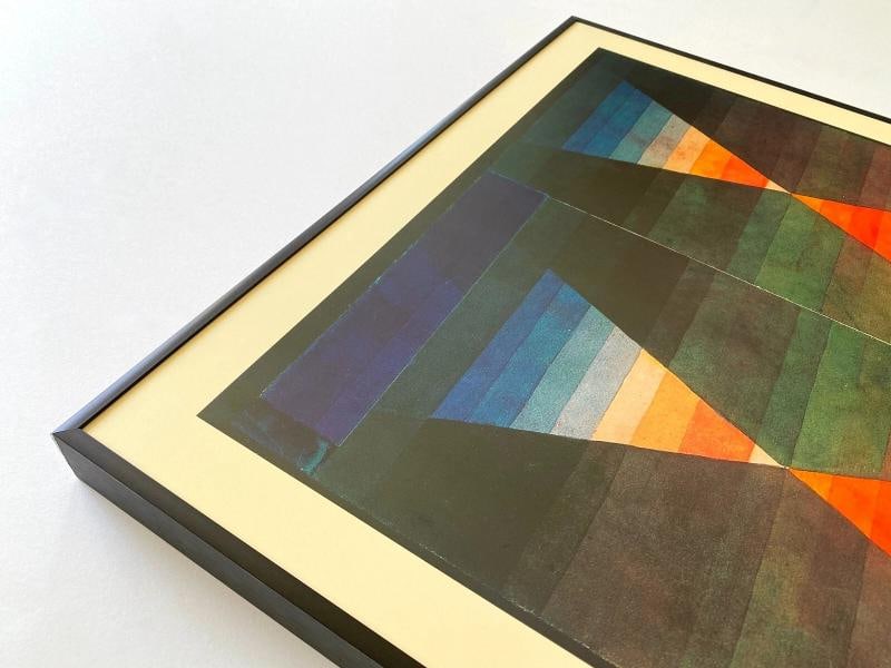 PAUL KLEE RARE 1987 LITHOGRAPH PRINT FRAMED EXHIBIT POSTER " DOUBLE TENT " 1923 - 5