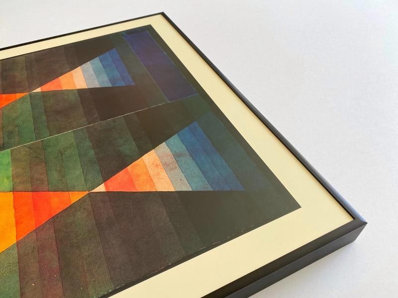 PAUL KLEE RARE 1987 LITHOGRAPH PRINT FRAMED EXHIBIT POSTER " DOUBLE TENT " 1923 - 9