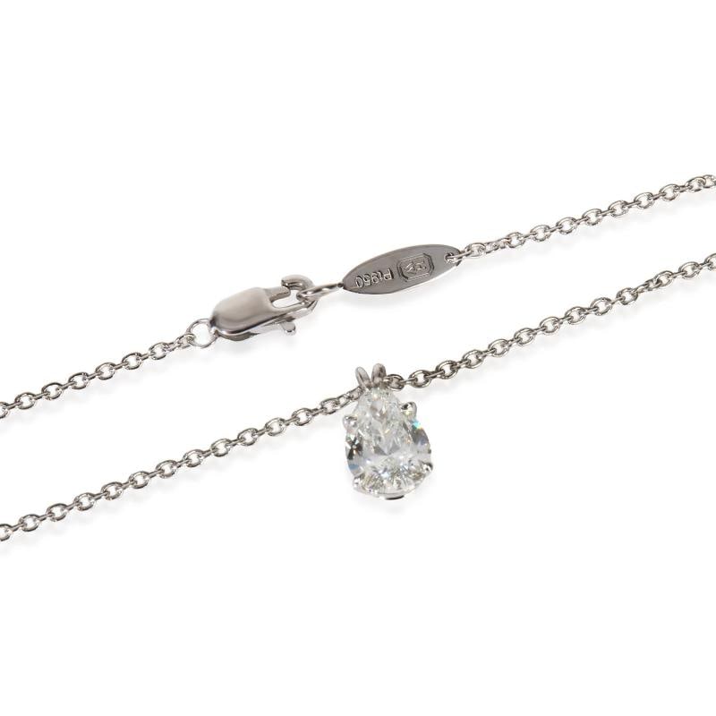 Harry Winston Platinum Diamond Solitaire Pendant - 2