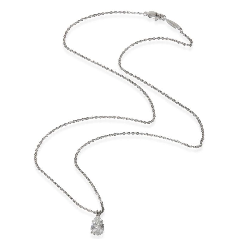 Harry Winston Platinum Diamond Solitaire Pendant - 3