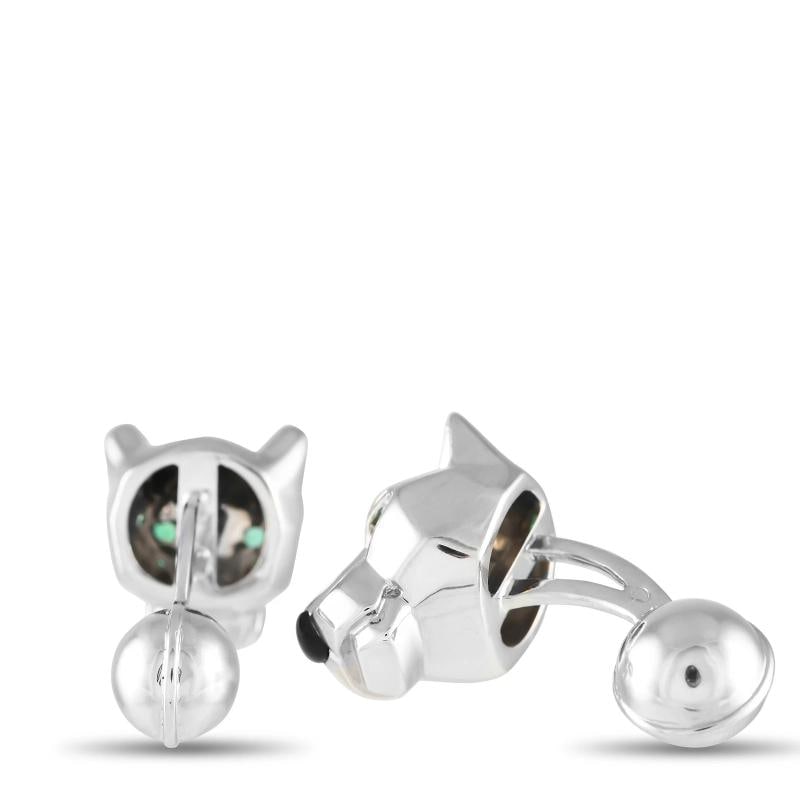 Cartier Panthere 18K White Gold Cufflinks CA14-110624 - 2