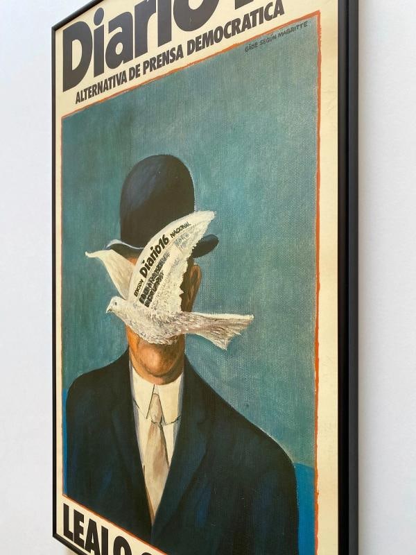 " DIARIO 16 " RARE 1979 LITHOGRAPH PRINT FRAMED SPAIN DEMOCRACY POLITICAL POSTER - 12