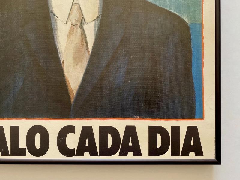 " DIARIO 16 " RARE 1979 LITHOGRAPH PRINT FRAMED SPAIN DEMOCRACY POLITICAL POSTER - 13