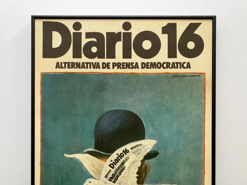 " DIARIO 16 " RARE 1979 LITHOGRAPH PRINT FRAMED SPAIN DEMOCRACY POLITICAL POSTER - 2