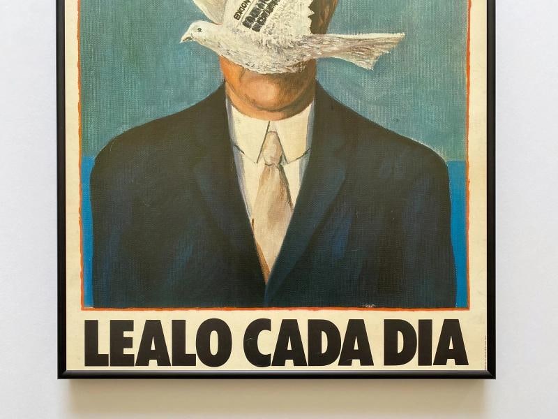 " DIARIO 16 " RARE 1979 LITHOGRAPH PRINT FRAMED SPAIN DEMOCRACY POLITICAL POSTER - 3