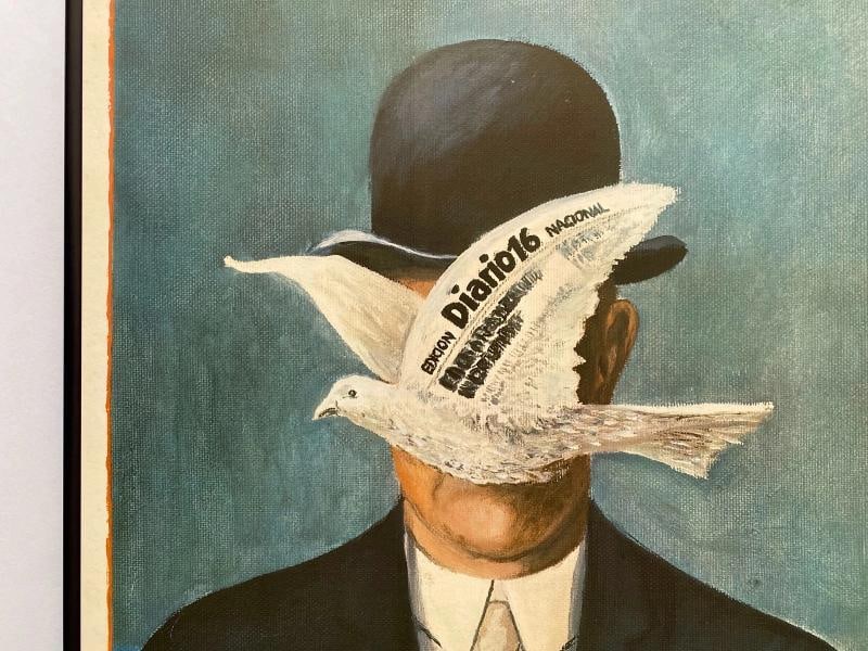 " DIARIO 16 " RARE 1979 LITHOGRAPH PRINT FRAMED SPAIN DEMOCRACY POLITICAL POSTER - 6