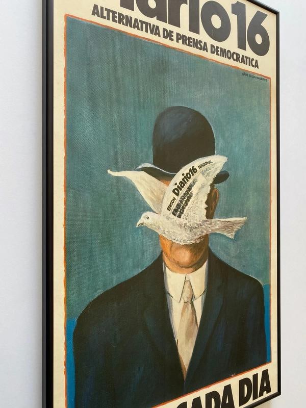 " DIARIO 16 " RARE 1979 LITHOGRAPH PRINT FRAMED SPAIN DEMOCRACY POLITICAL POSTER - 8