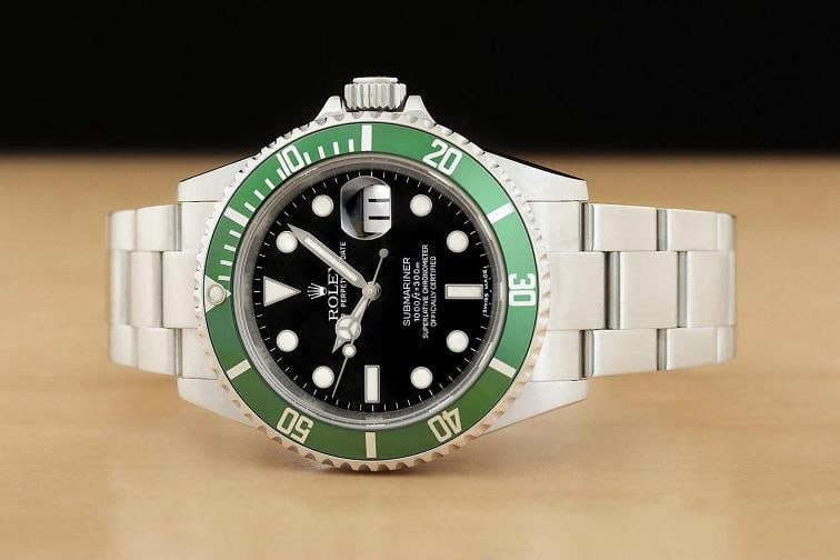 2009 CARD ROLEX SUBMARINER DATE 16610LV NO HOLES 40MM GREEN KERMIT STEEL WATCH - 3