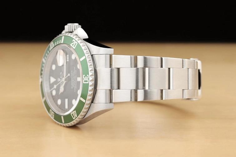 2009 CARD ROLEX SUBMARINER DATE 16610LV NO HOLES 40MM GREEN KERMIT STEEL WATCH - 4