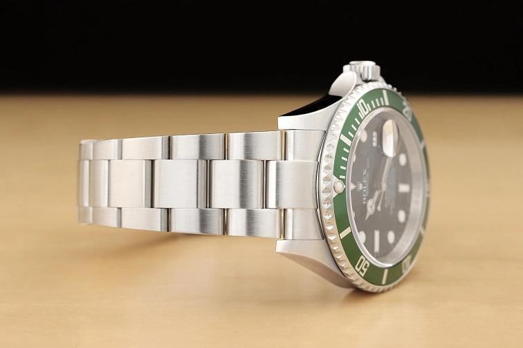 2009 CARD ROLEX SUBMARINER DATE 16610LV NO HOLES 40MM GREEN KERMIT STEEL WATCH - 8