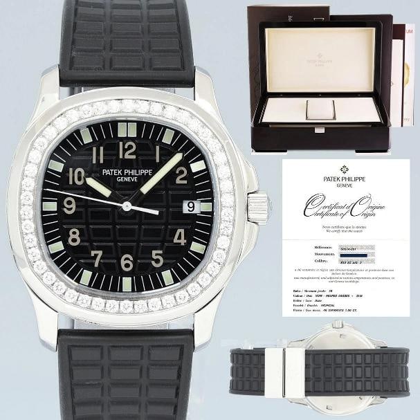 PAPERS MINT Patek Philippe Steel Aquanaut Black Rubber Luce 5067a Diamond Watch (1 of 8)