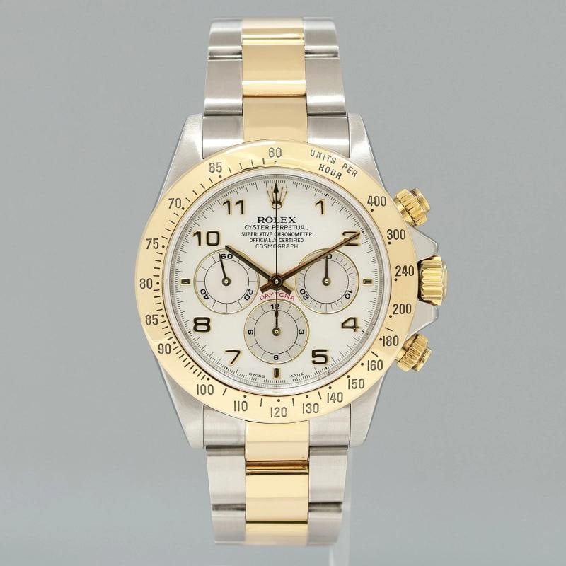 1999 MINT Rolex Daytona 16523 Zenith Two Tone Yellow Gold Mother of Pearl Watch - 2