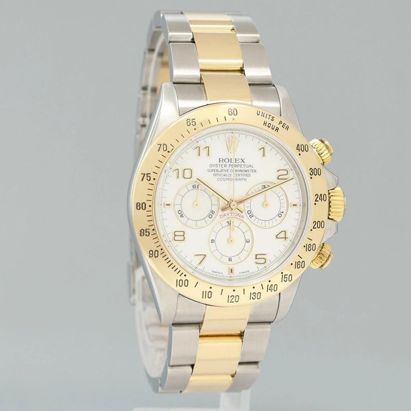 1999 MINT Rolex Daytona 16523 Zenith Two Tone Yellow Gold Mother of Pearl Watch - 3