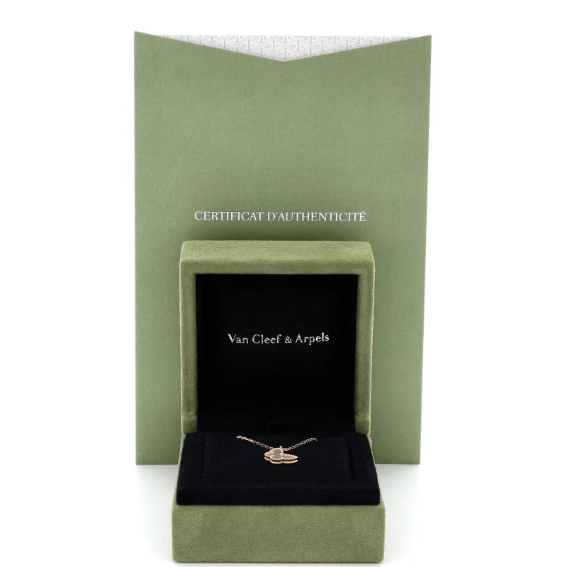Van Cleef Arpels Sweet Alhambra Butterfly Pendant Necklace 18K Yellow Gold - 2