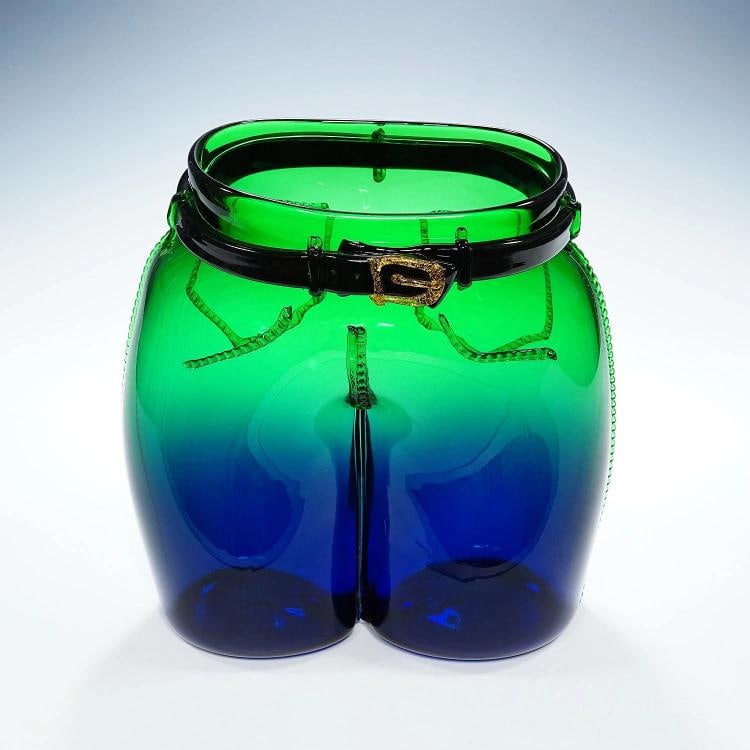 Murano Art Glass Sculpture Jeans by Simone Cenedese 1990s (1 of 12)