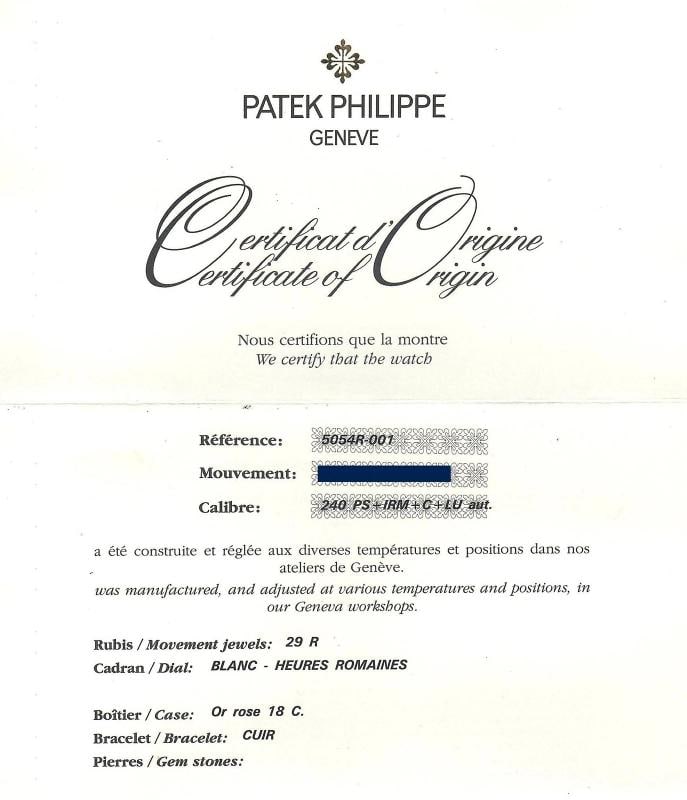 PAPERS 2026 Service Patek Philippe 5054R Rose Gold 36mm Moon Phase Leather Watch - 6