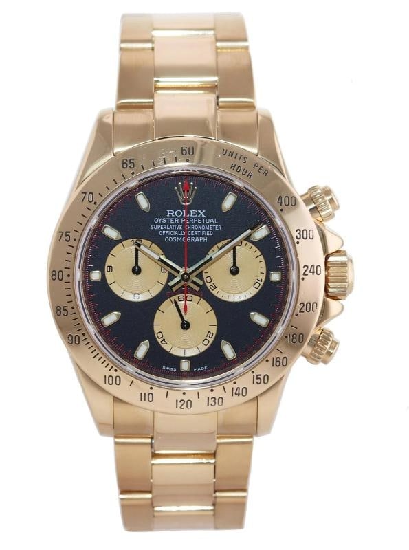 MINT Rolex Daytona 116528 Black Paul Newman Cosmograph Yellow Gold Watch Box - 2