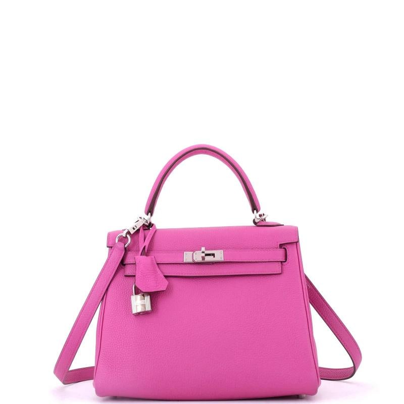 Hermes Kelly Handbag Pink Togo with Palladium Hardware 25 (1 of 8)