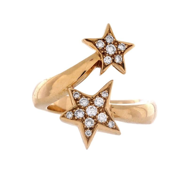 Chanel Comete Ring 18K Yellow Gold and Diamonds: Measurements Size 55 Width 380 mm Condition Preowned GoodBrand ChanelMain Stone DiamondMetal 18K Yellow GoldMetal Purity 18KRing Size 55Type RingColor Yellow GoldStyle 18K Yellow Gold And