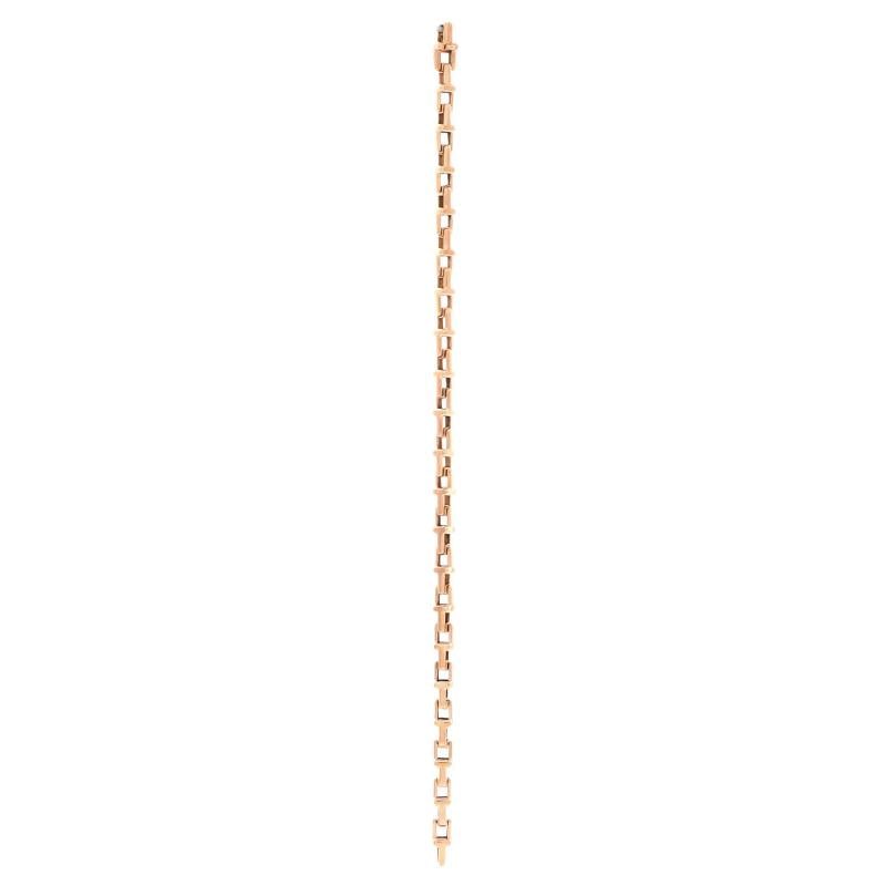 Tiffany Co T Chain Bracelet 18K Rose Gold Narrow - 3
