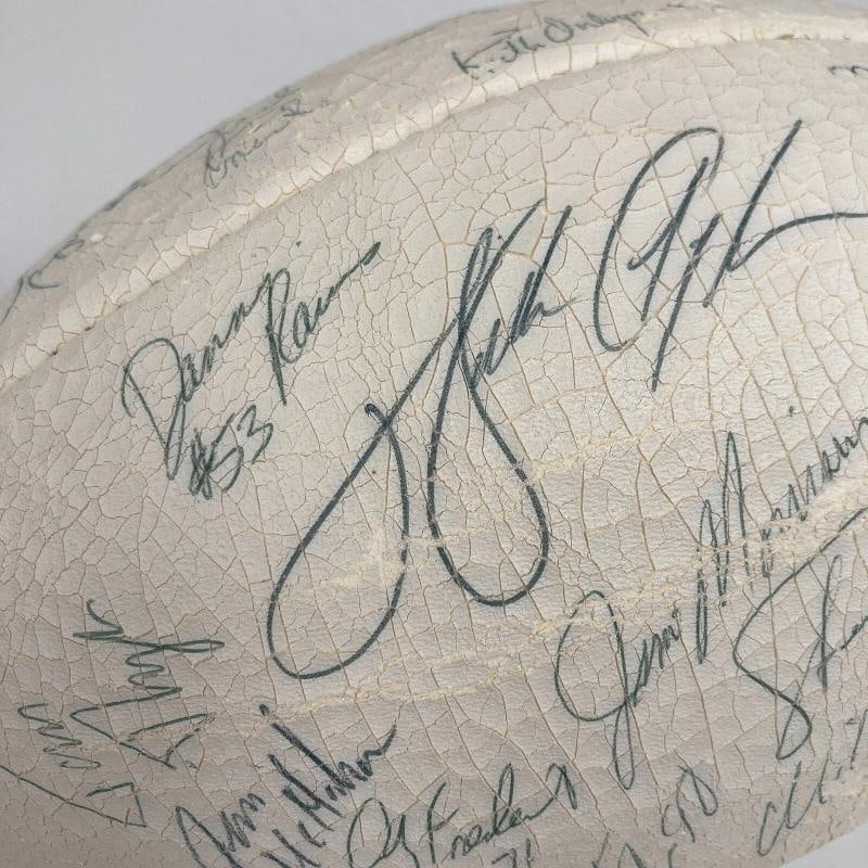 1985 Super Bowl Champs Chicago Bears Team Signed Football Walter Payton PSA DNA - 4