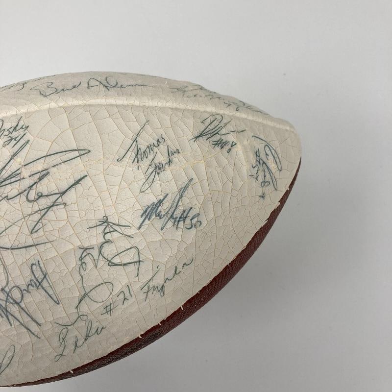1985 Super Bowl Champs Chicago Bears Team Signed Football Walter Payton PSA DNA - 6