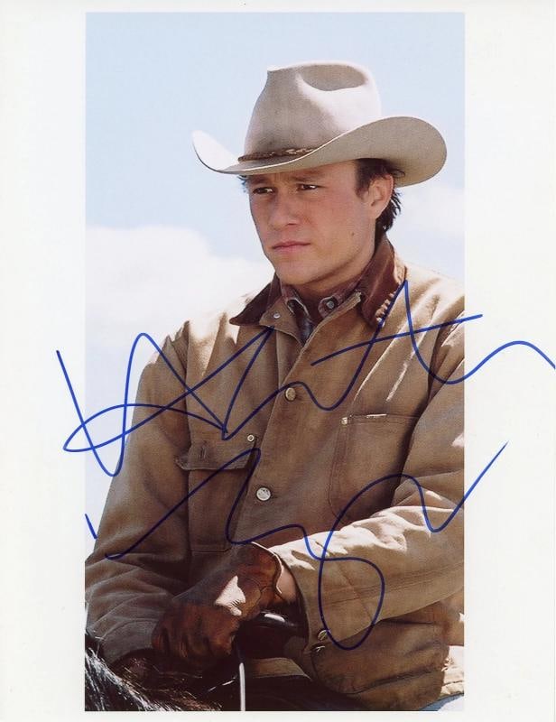 Heath Ledger Signed 8x10 Photo PSA LOA: Country of Origin United StatesIndustry HistoricalSigned YesAutograph Authentication Professional Sports PSADNAOriginalReproduction Original 