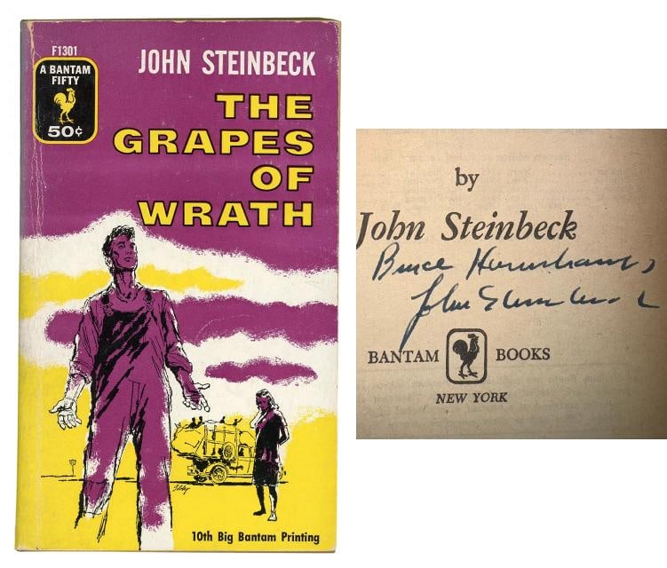 John Steinbeck Signed The Grapes of Wrath Book JSA LOA (1 of 8)