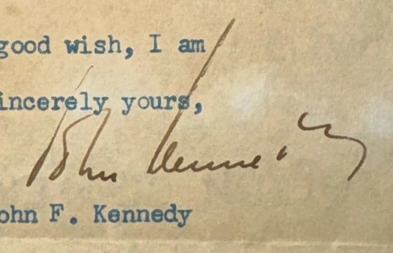 John F Kennedy JFK Signed Letter Dated 7271954 JSA LOA - 5