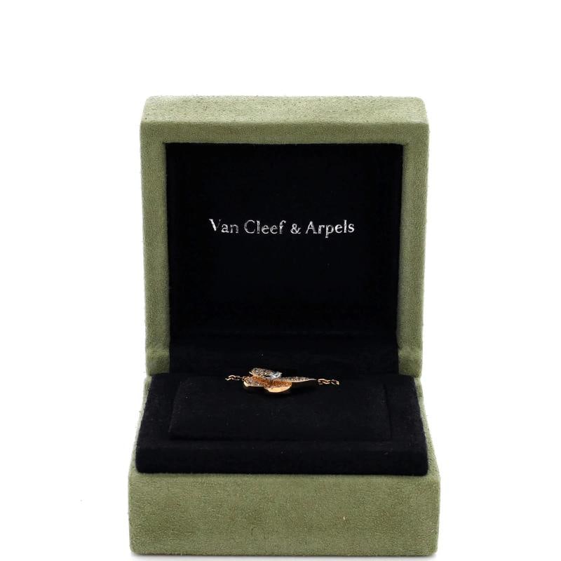 Van Cleef Arpels Two Butterfly Pendant Necklace 18K Yellow Gold with Diamonds - 2