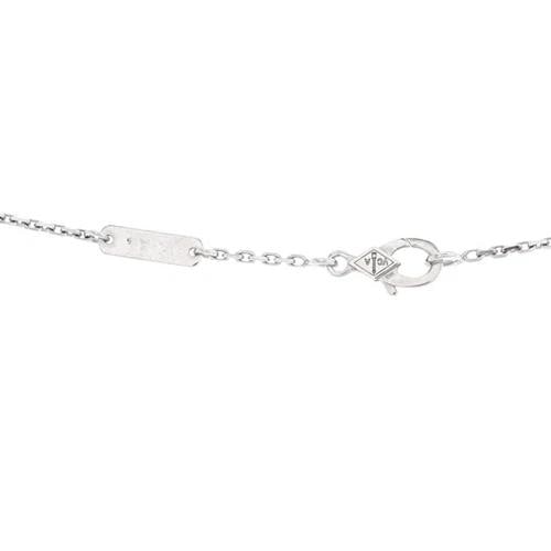 Van Cleef Arpels Perlee Pendant Necklace 18K White Gold and Diamonds - 3