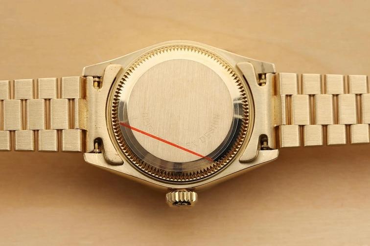 ROLEX LADIES PRESIDENT 69158 18K GOLD GRAY ARABIC FACTORY MYRIAD DIAMOND WATCH - 11