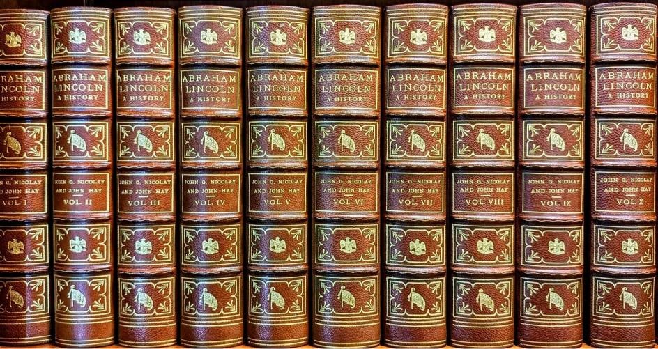 1914 Abraham Lincoln A History by John G Nicolay John Hay Fine Leather Binding - 2