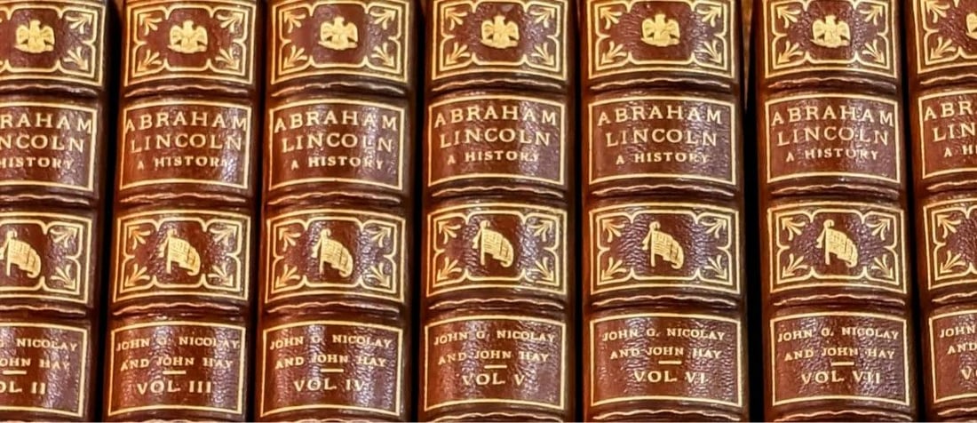1914 Abraham Lincoln A History by John G Nicolay John Hay Fine Leather Binding - 4