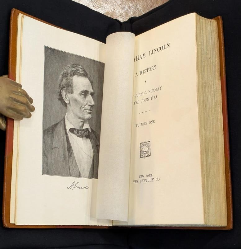 1914 Abraham Lincoln A History by John G Nicolay John Hay Fine Leather Binding - 6