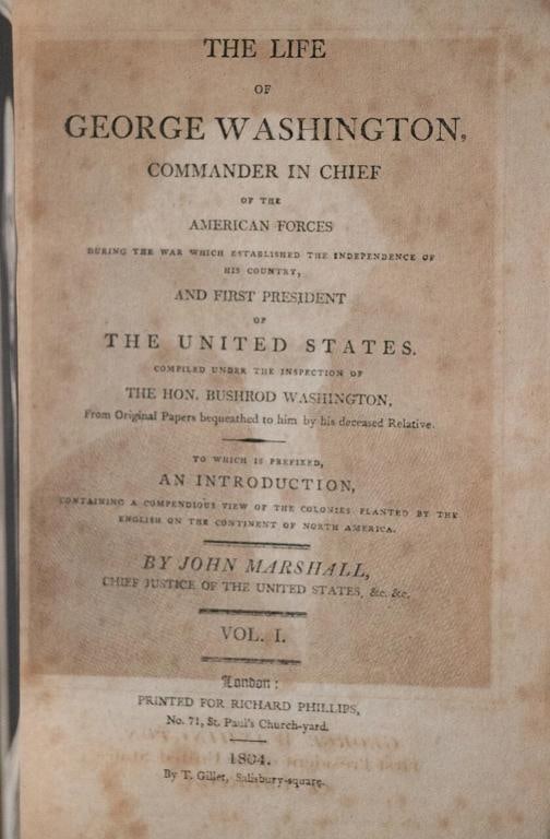 1804 Life of George Washington by John Marshall First Edition Fine Leather Rare - 7