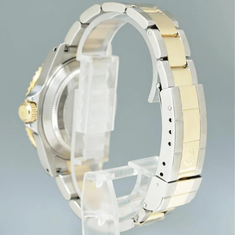2000 PAPERS MINT GOLD BUCKLE Rolex Submariner 16613 Gold Two Tone Black Watch - 4