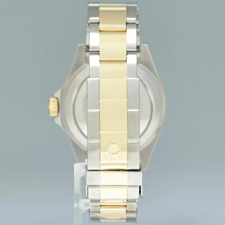 2000 PAPERS MINT GOLD BUCKLE Rolex Submariner 16613 Gold Two Tone Black Watch - 5