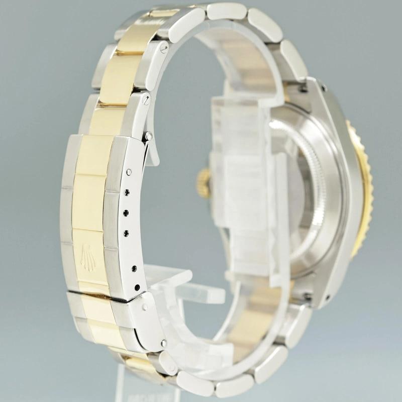 2000 PAPERS MINT GOLD BUCKLE Rolex Submariner 16613 Gold Two Tone Black Watch - 6