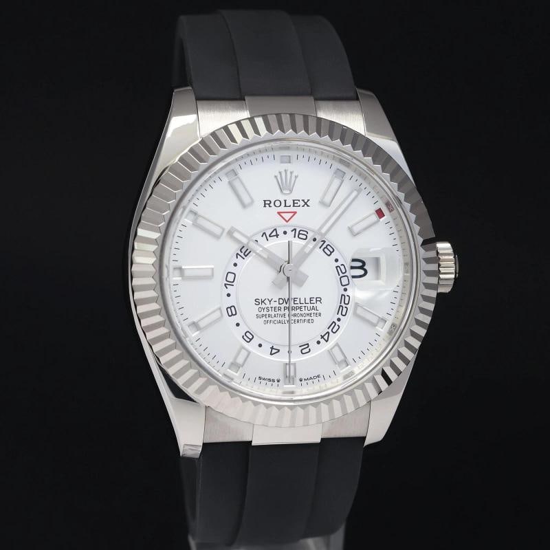 2023 Mint Rolex White SkyDweller White Gold Oysterflex 336239 Watch Box - 3
