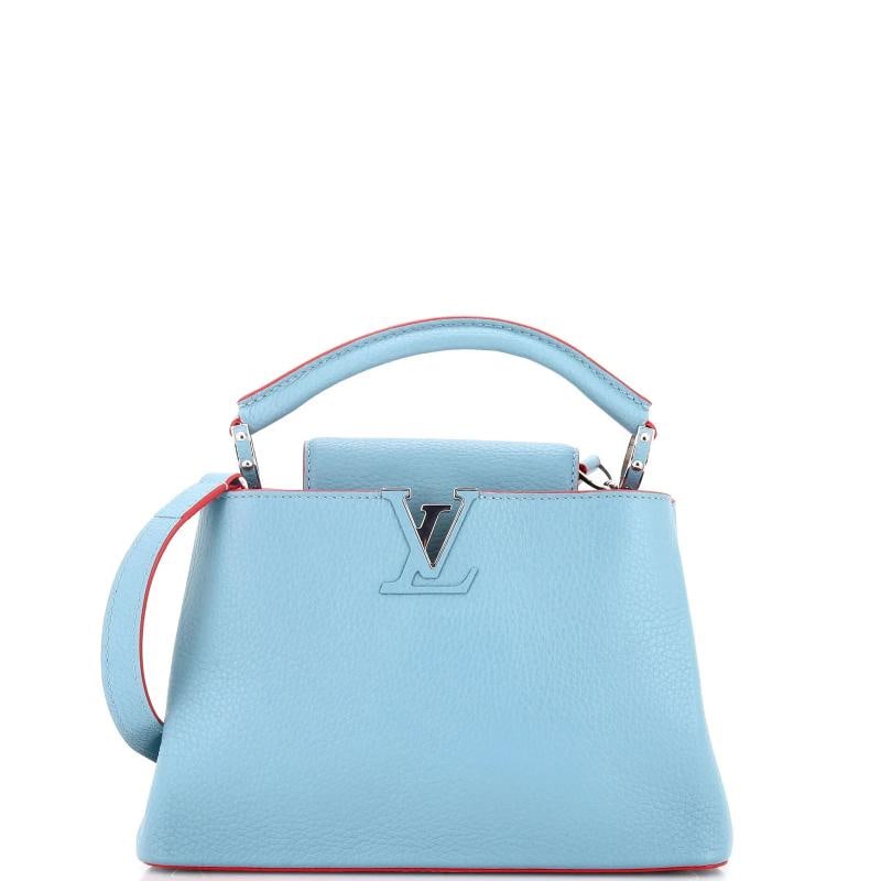 Louis Vuitton Capucines Bag Leather BB: Accessories With Strap Measurements Handle Drop 2 Height 7 Width 105 Depth 4 Strap Drop 2123 Condition Preowned ExcellentBrand Louis VuittonExterior Material LeatherStyle Top HandleExterior Color