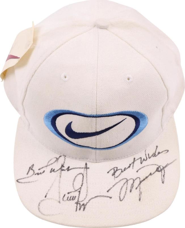 Michael Jordan Scottie Pippen Signed Nike Basketball Hat PSA DNA COA (1 of 6)
