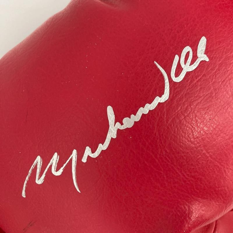 Muhammad Ali Signed Everlast Boxing Glove Silver Ink JSA COA - 4