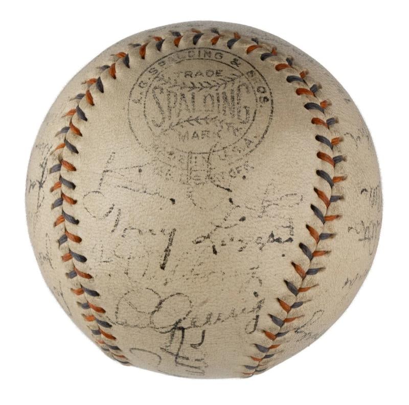 Babe Ruth Lou Gehrig 1934 New York Yankees Team Signed Baseball JSA COA - 2