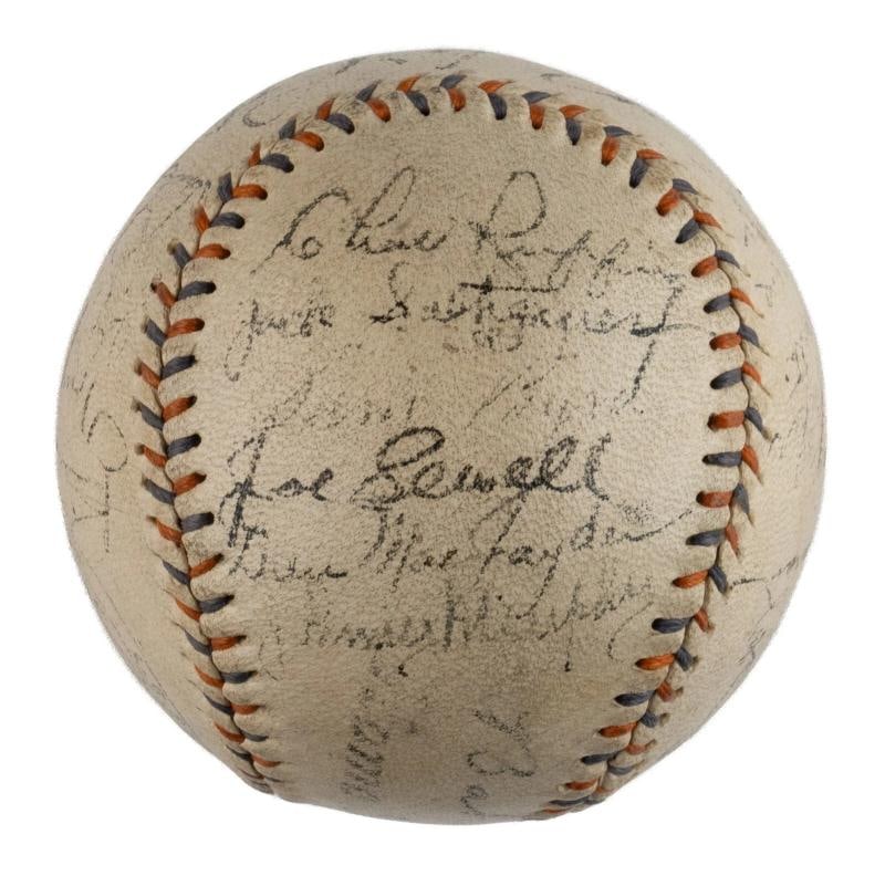 Babe Ruth Lou Gehrig 1934 New York Yankees Team Signed Baseball JSA COA - 3