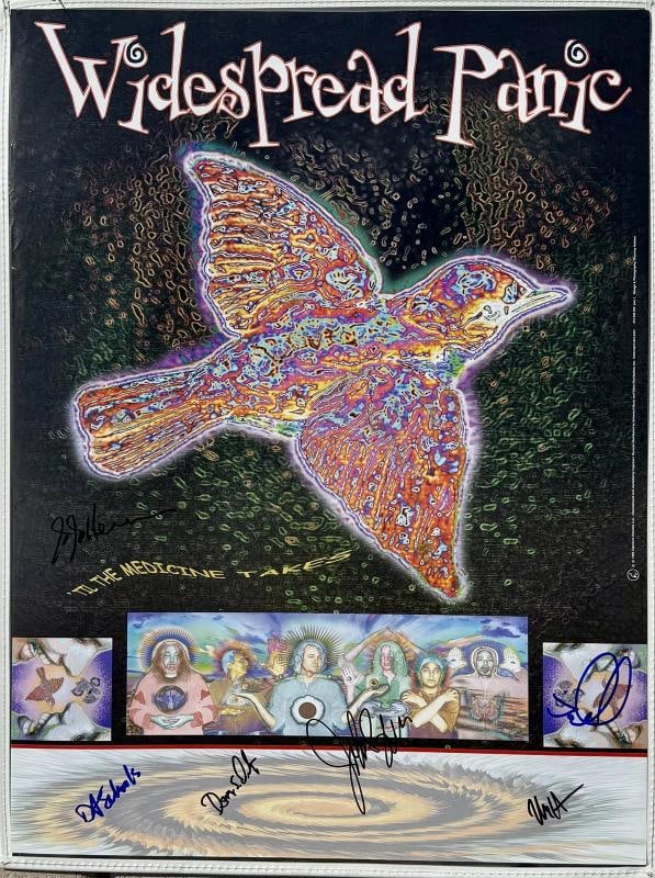 Widespread Panic Poster 1999 Signed by ALL ORIGINAL Members (1 of 12)