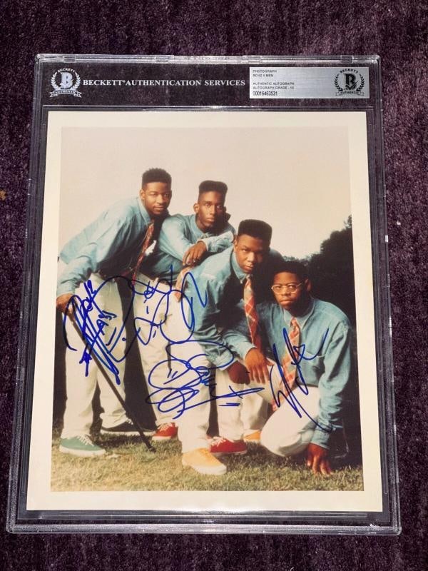 BOYZ II MEN Signed 8 X 10 PHOTO BAS AUTO Graded 10 Encap ALL 4 Incl McCary: Industry MusicSigned YesSize 8 x 10Autograph Authentication BeckettObject Type PhotographOriginalReproduction OriginalCountry of Origin United States 