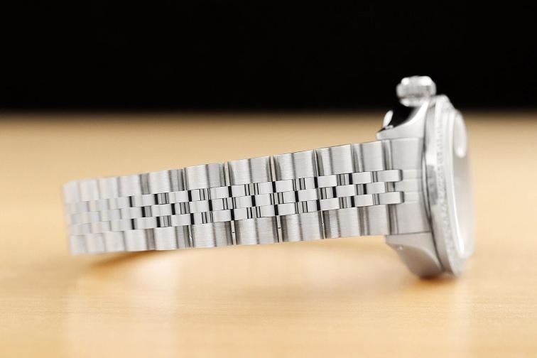 LADIES ROLEX DIAMOND DATE 6917 18K WHITE GOLD STAINLESS STEEL SILVER DIAL WATCH - 7