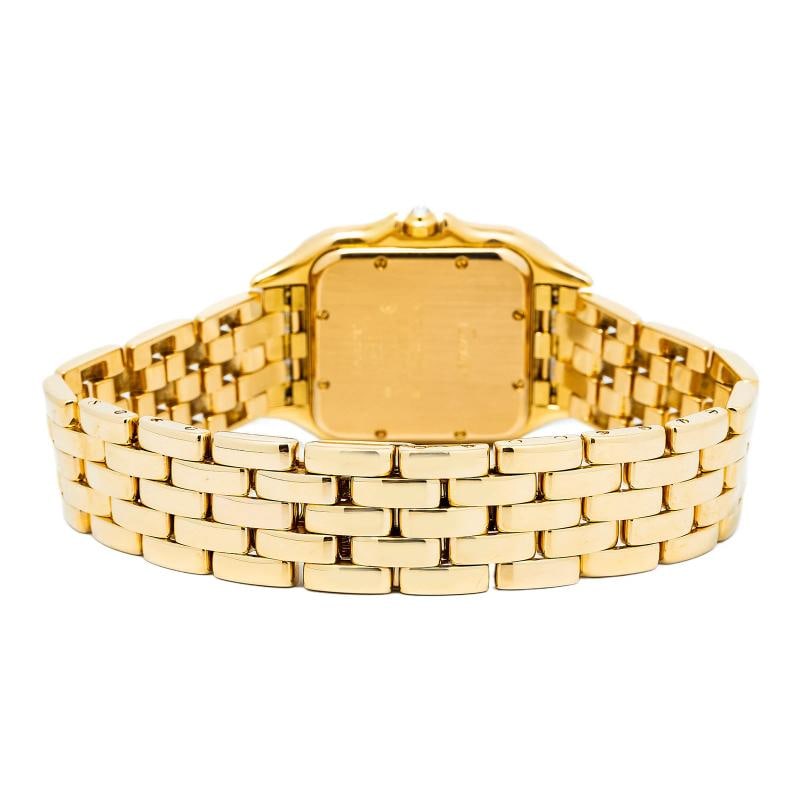 Cartier Panthere Jumbo W25014B9 Quartz 18k YG Diamond Ivory Dial Unisex 29mm - 5