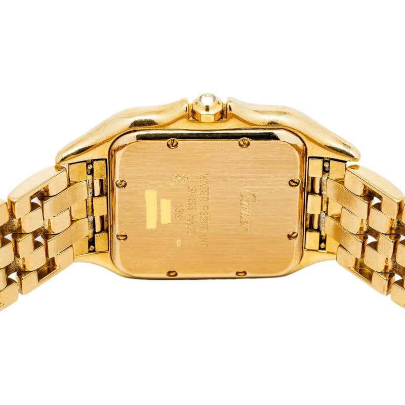 Cartier Panthere Jumbo W25014B9 Quartz 18k YG Diamond Ivory Dial Unisex 29mm - 6